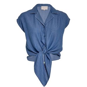 DESIRES Blouse 'Elaina'  blauw denim