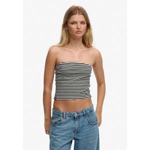 Superdry Top  zwart / wit