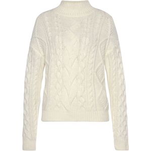 Buffalo - Trui - Crème - Met Staande Kraag - Kabelpatroon - Wintertrui