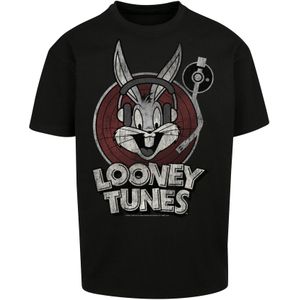 F4NT4STIC Shirt 'Looney Tunes Bugs Bunny'  grijs / donkergrijs / vuurrood / zwart