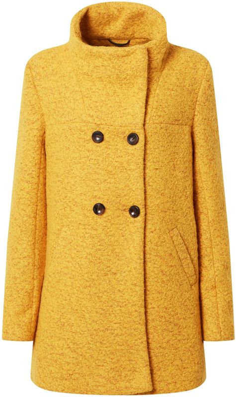 Only - ONLNEWSOPHIA WOOL COAT - Lang Jack - Golden Yellow - Met Wol