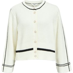 OBJECT Gebreid vest 'Sorina'  zwart / wit