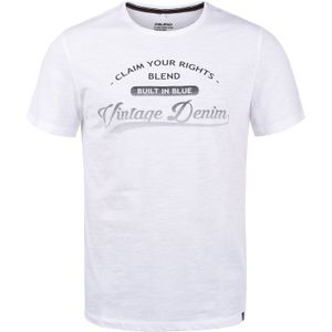 BLEND Shirt 'PILO'  donkergrijs / wit