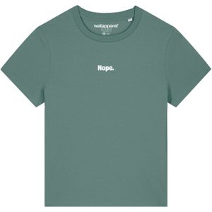 Watapparel Shirt 'Nope'  kaki / wit
