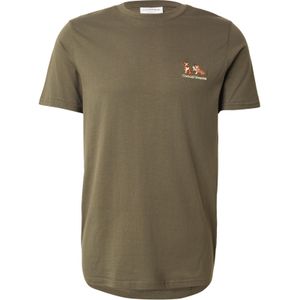 Lindbergh Shirt  beige / cognac / olijfgroen