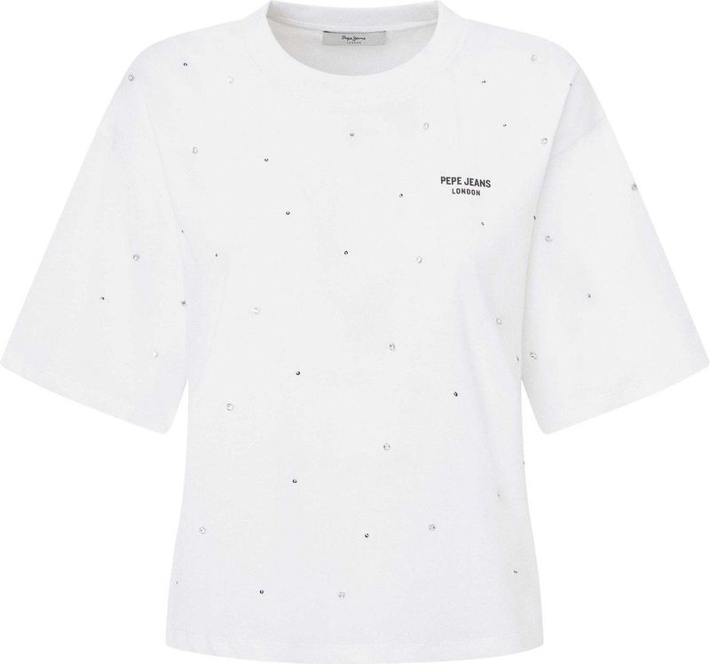 Pepe Jeans - ELIN - Shirt - Wit - Normale Pasvorm - Halve Mouw