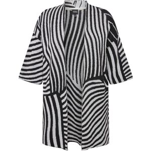 Ulla Popken Gebreid vest  zwart / wit