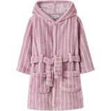 Badjas - Fluweel - Kinderen - Met Vast Katoenen Koord - Voorzakken - Drukknoopsluiting