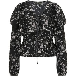 faina Blouse  zwart / wit