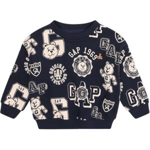 GAP Sweatshirt 'VARSITY'  beige / navy