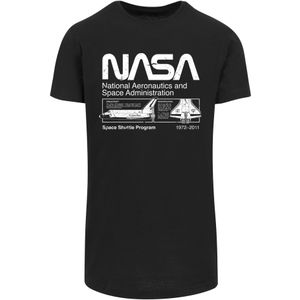 F4NT4STIC Shirt 'NASA Classic Space Shuttle'  zwart / wit