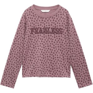 MANGO KIDS Shirt 'FEAR'  grijs / taupe / rosa