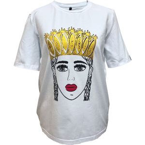 RADADA Shirt 'GIRL WITH GOLDEN CROWN'  wit