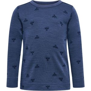Hummel - Shirt - Blauw/Zwart - Lange Mouw - Normale Pasvorm