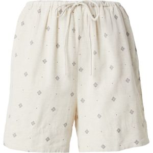 VILA Broek  crème / zwart