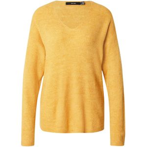 VERO MODA Trui 'VMCREWLEFILE'  mosterd
