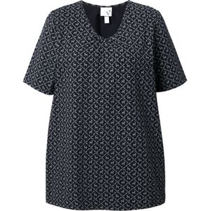 Ulla Popken Shirt  lichtgrijs / zwart