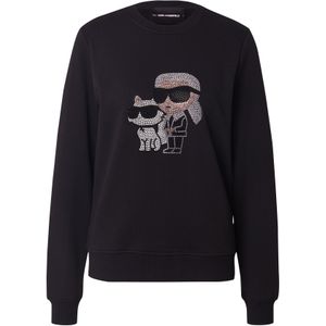 Karl Lagerfeld Sweatshirt 'IKON'  oudroze / zwart / zilver