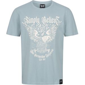 Tapout Shirt 'Throper'  lichtblauw / wit