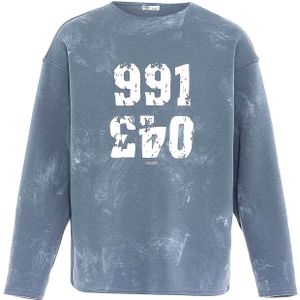 VAMOS CLO Sweatshirt  basaltgrijs / wit