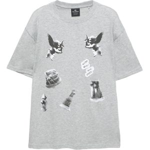 Pull&Bear Shirt  grijs gemêleerd / zwart / wit