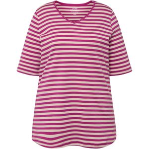 Ulla Popken Shirt  magenta / wit