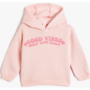 Koton - Sweatshirt - Rosé - Met Capuchon - Lange Mouwen