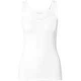 Marc O'Polo - Tanktop Essentials - Wit - Mouwloos - Met Klein Logo Aan De Zoom
