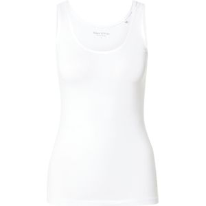 Marc O'Polo - Tanktop Essentials - Wit - Mouwloos - Met Klein Logo Aan De Zoom