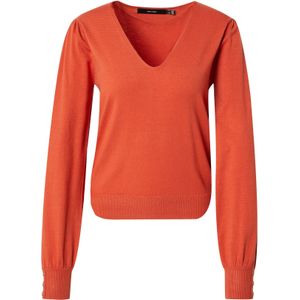 VERO MODA Trui 'VMHOLLYKARIS'  oranjerood