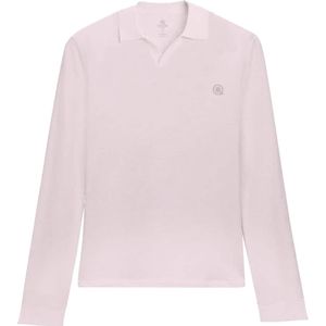 UNIQVIBE - Shirt - Pink - Poloshirt - Lange Mouw - Normale Pasvorm