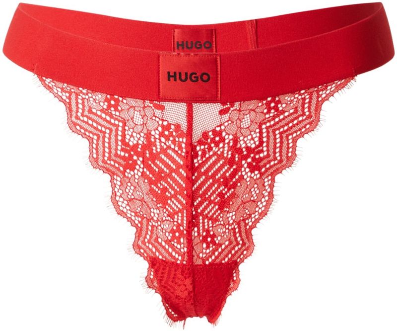 HUGO - RL LACE - String - Rood - Met Logo-opschrift op de Band