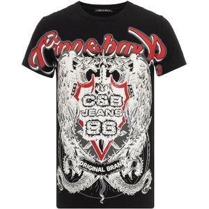 CIPO & BAXX Shirt  rood / zwart / wit