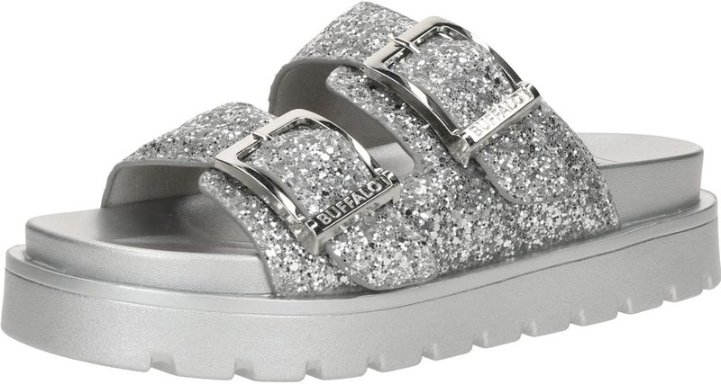 BUFFALO - Raya - Muiltjes - Zilver - Anatomisch Gevormd Voetbed