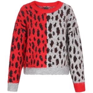 myMo ROCKS Trui  grijs gemêleerd / rood gemêleerd / zwart