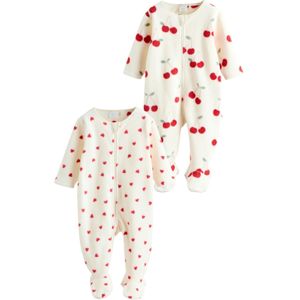 Next Nachtkledij  smaragd / sering / rood / wolwit