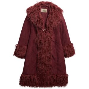 Superdry Wintermantel 'Afghan'  wijnrood