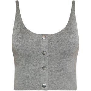 NAEMI Gebreide top  grijs gemêleerd