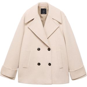 MANGO Tussenmantel 'Goya'  lichtbeige