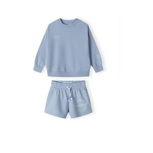 MINOTI Joggingpak  lichtblauw / wit