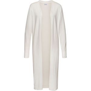 Lascana - Cardigan - Wit - Zacht Ribbreiwerk - Lange Mouwen