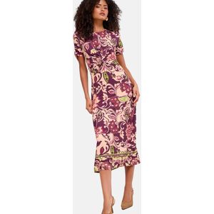 Lipsy Jurk  camel / groen / lila