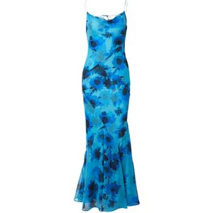 TOPSHOP - Enziaan - Jurk - Navy - Bloemenprint - Mouwloos - Maxi