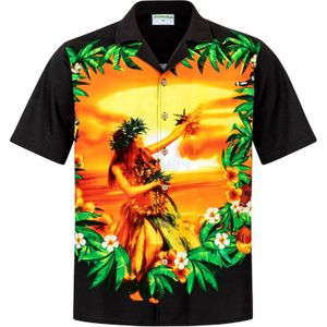 Hawaiihemdshop.de Overhemd 'Hawaiian Beauty'  zwart