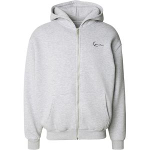 Karl Kani Sweatvest 'Essential'  lichtgrijs / zwart