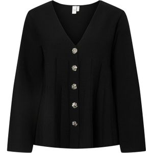 YAS Gebreid vest 'YASMIKLA'  zwart