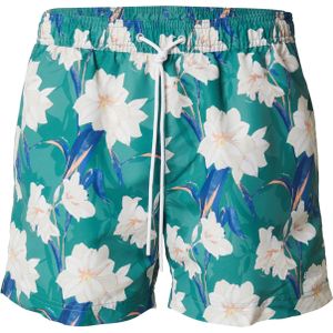 BOSS Zwemshorts 'Iris'  donkerblauw / geel / groen / wit