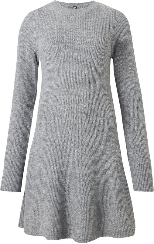 PIECES Gebreide jurk 'PCRYDIA'  grijs gemêleerd