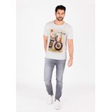 Key Largo Shirt 'Spokes'  beige / oranje / zwart / wit