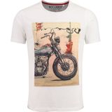 Key Largo Shirt 'Spokes'  beige / oranje / zwart / wit